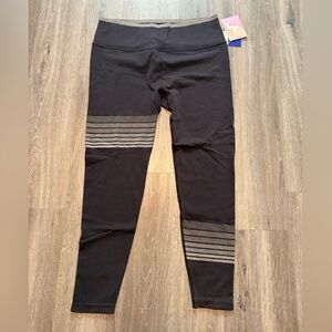 JoyLab Black Track Pants with Gray Stripes